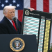 Nhà Trắng phản đối gay gắt phán quyết tòa Mỹ chặn đòn thuế của ông Trump. Tổng thống Mỹ Donald Trump công bố bảng thuế đối ứng tại Nhà Trắng ngày 2/4. Ảnh: AFP