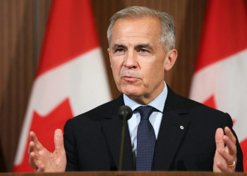 Canada tính đầu tư vào dự án Vòm Vàng của ông Trump trị giá 175 tỷ USD. Thủ tướng Canada Mark Carney tại cuộc họp báo ở Ottawa ngày 21/5. Ảnh: AFP